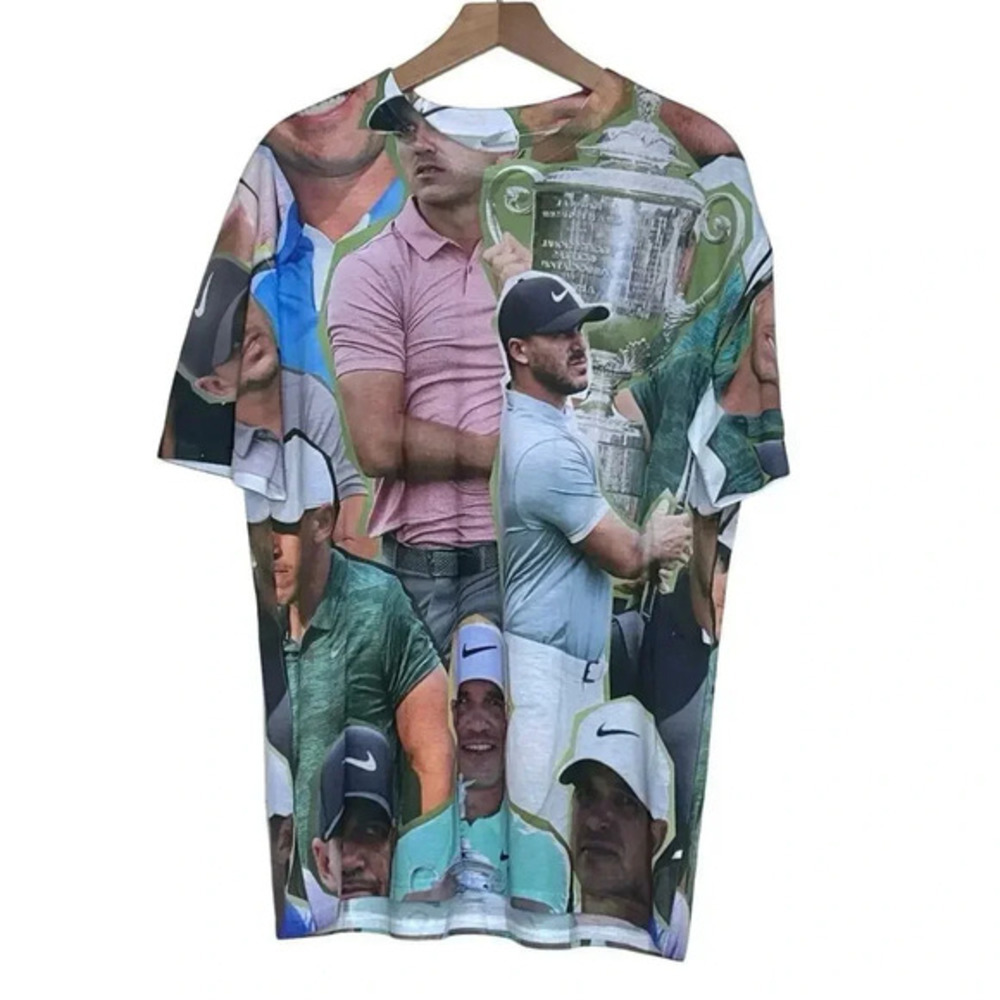 SubliWorks L Brook Koepka photo collage T-shirt short sleeve golf‎
